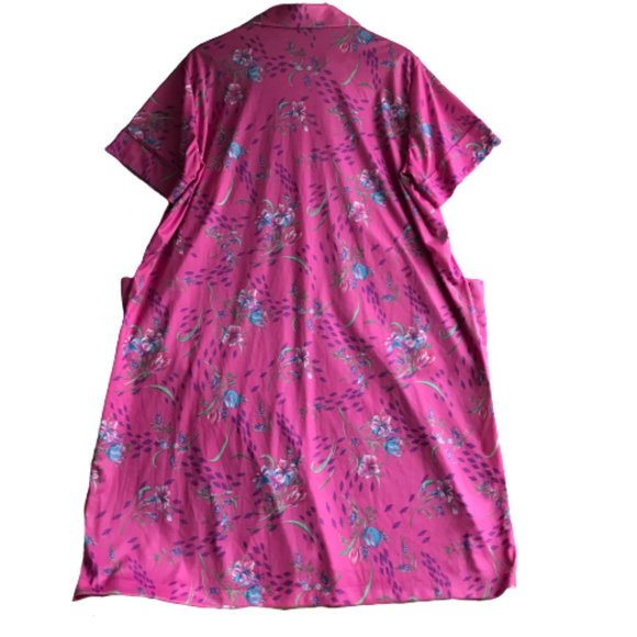 Vintage Pink Floral Stretch Nightgown Sleepwear - Picture 7 of 9